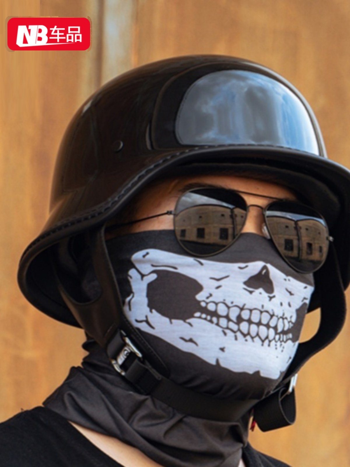 An outdoor turban-muffled skull skeletal turban, sunproof and dust-proof hood