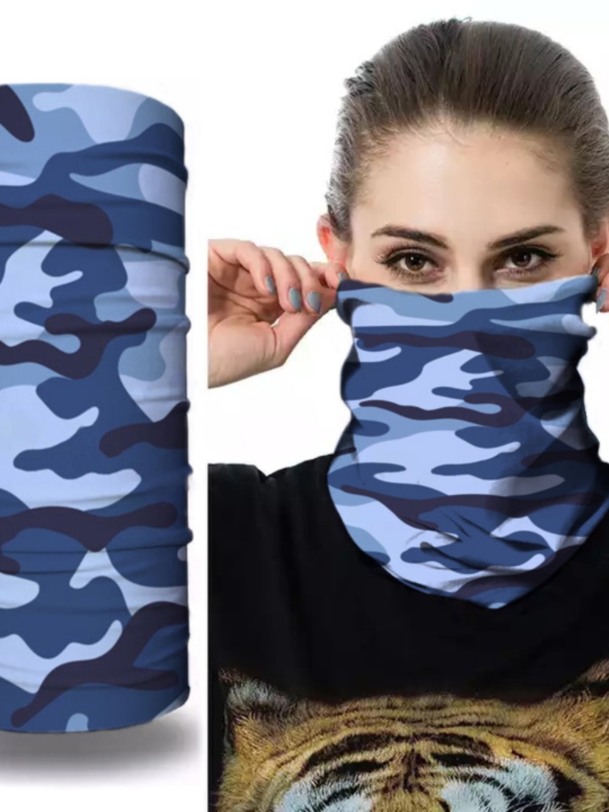 An open-air turban multi-purpose sports cycling mask for sunscreen protection of women and men