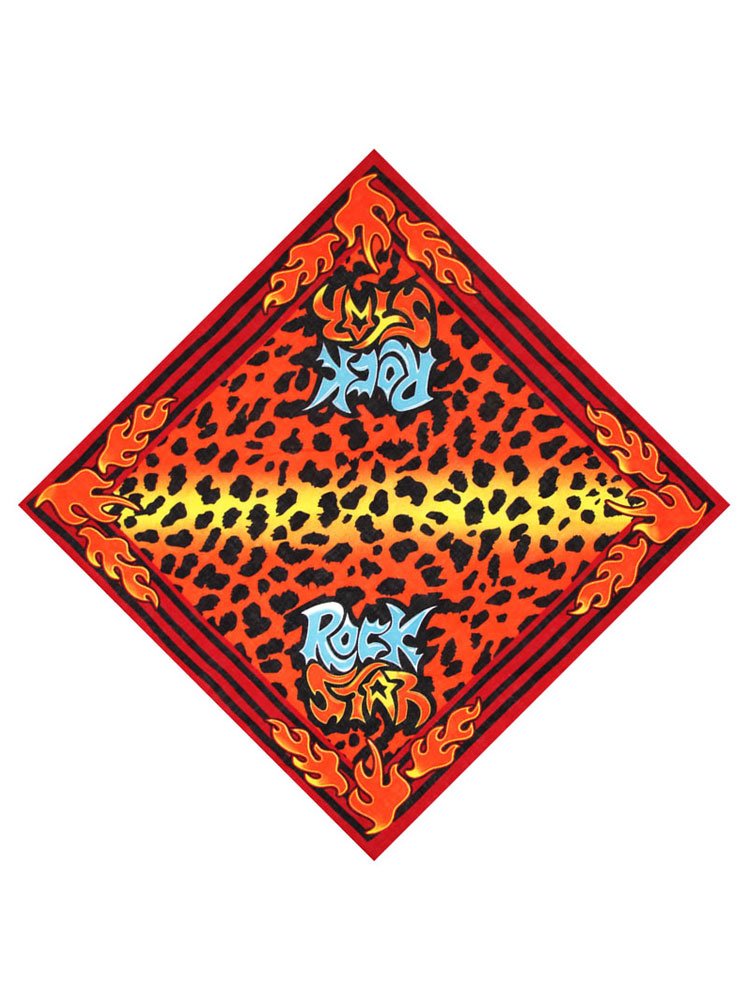 ROCK AND ROLL FLAMES WITH A TURBAN-HEADY Y2K-SPICY GIRL'S TURBAN