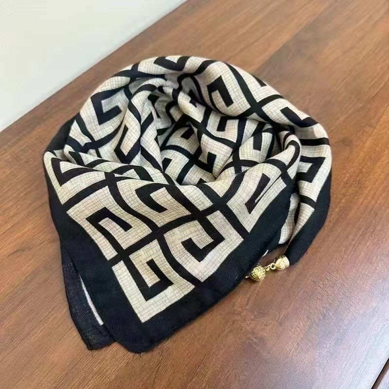 2024 new magnetic soak-proof, wind-proof, triangular, turban scarf, twirling twirl