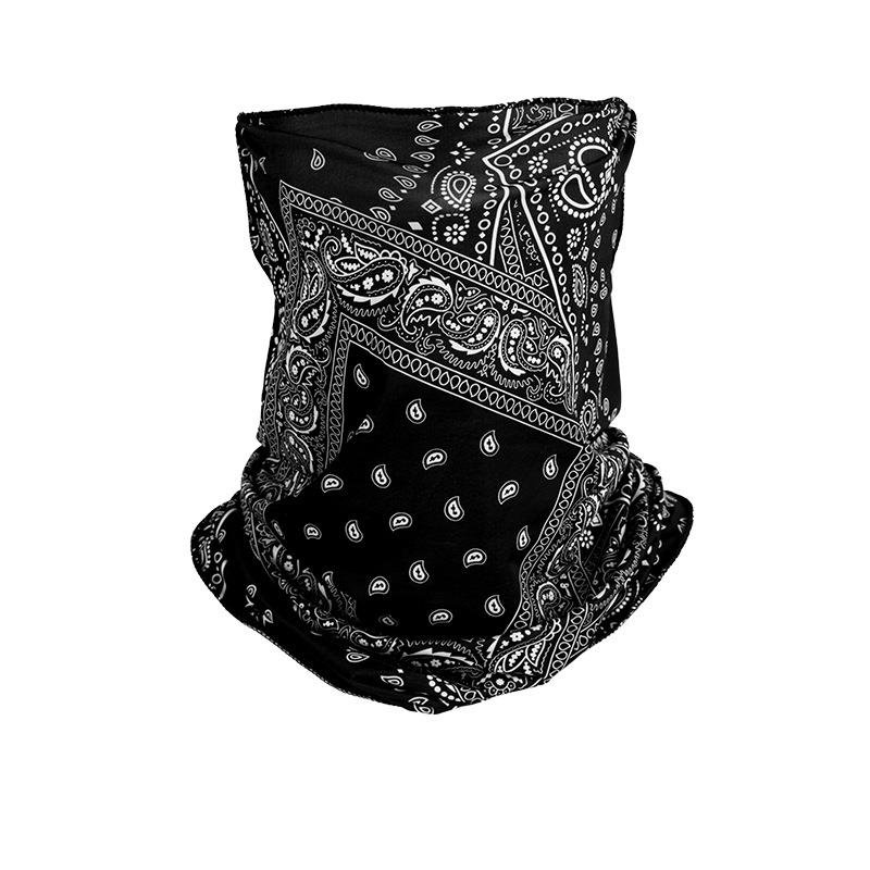 Sun-proof mask ice-crazed neck-covered, summer desert sand-covered, sand-covered, mountain-capped