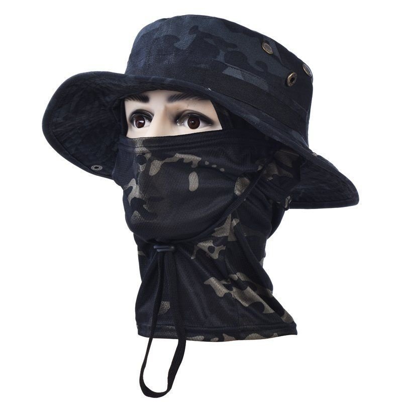 I've been training a fisherman's hat turban outside the roundside of the cap in the front of the cap