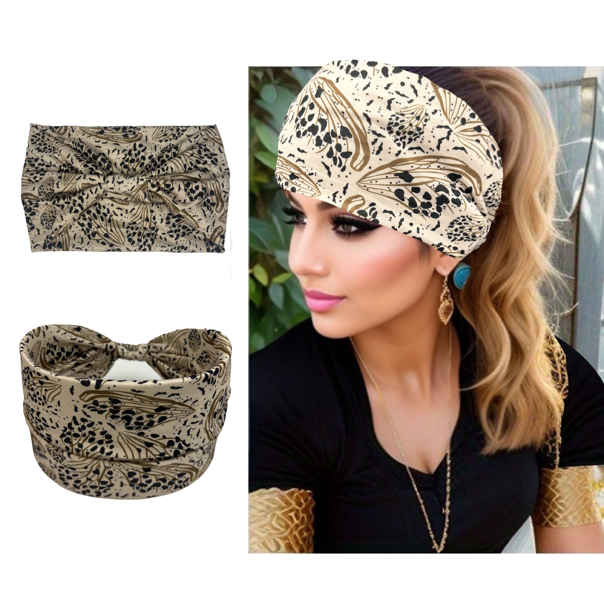 Bohemia's spring turban and summer turban elastic turban yoga exercise