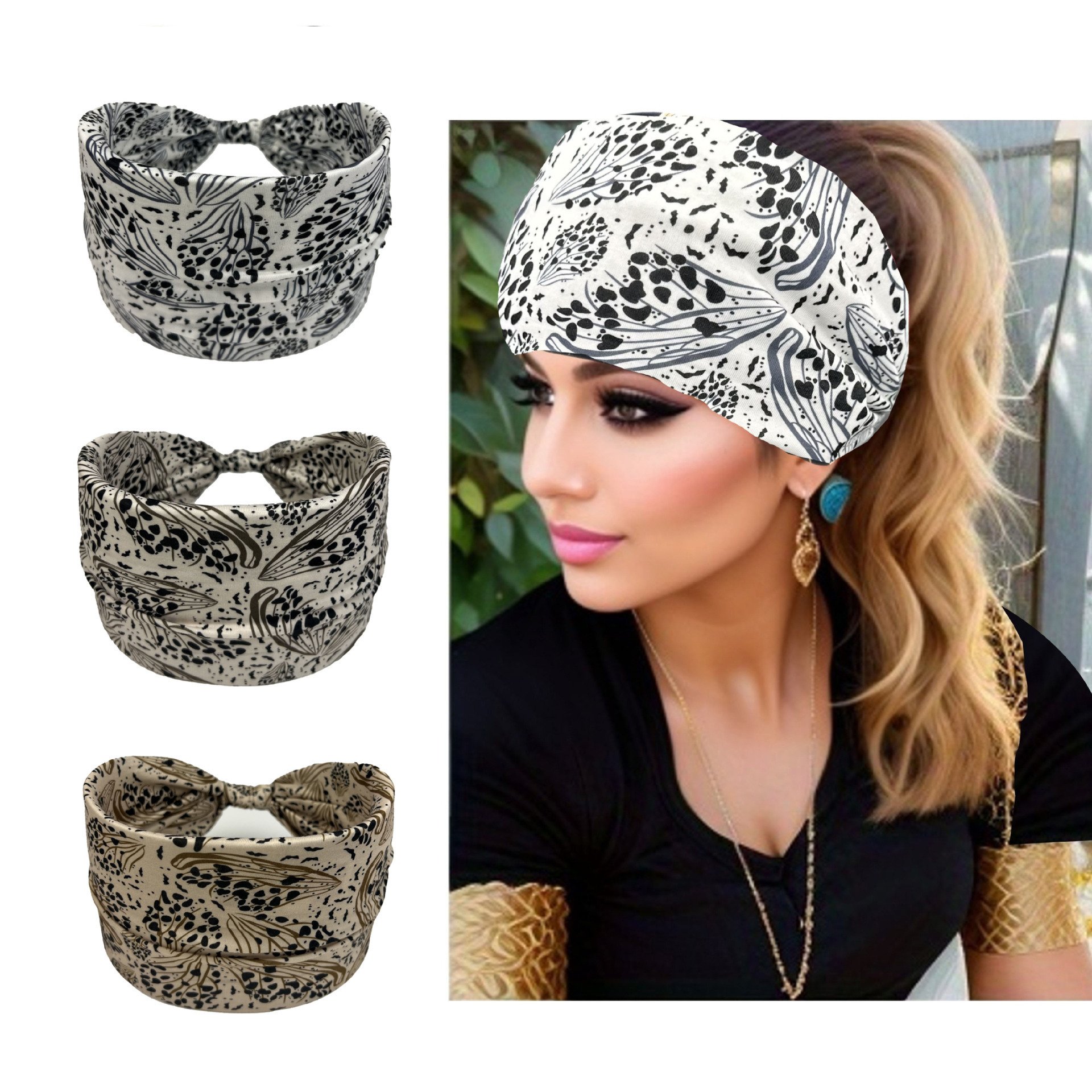 Bohemia's spring turban and summer turban elastic turban yoga exercise