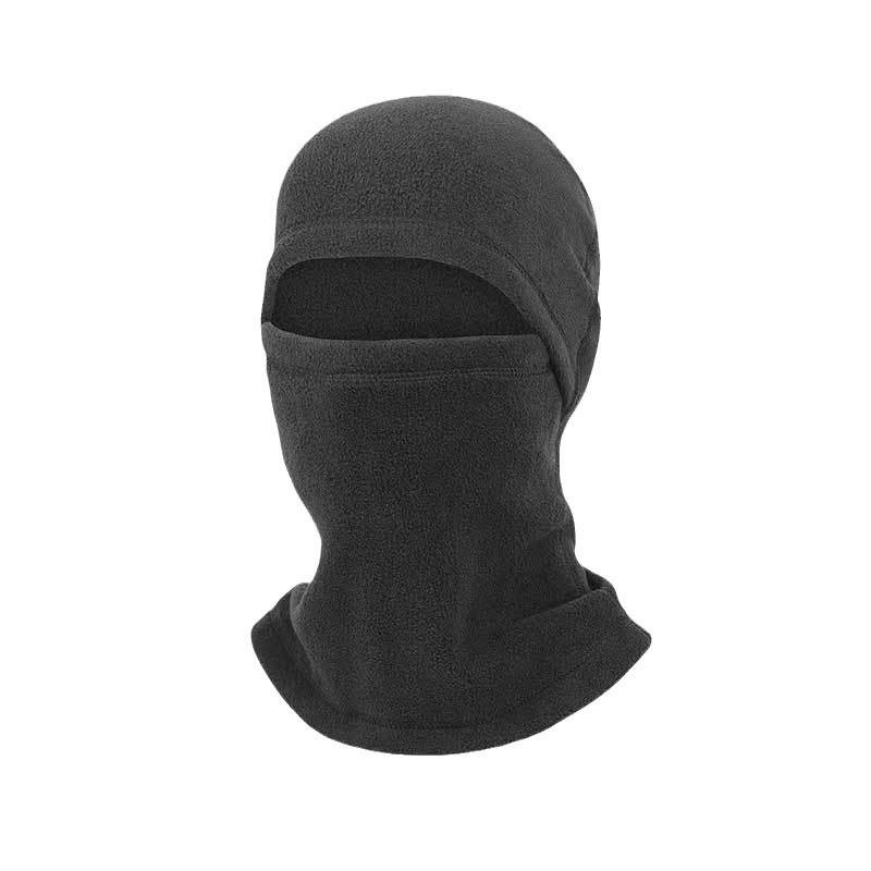 A man with a hat and a wind and heat mask for the autumn and winter