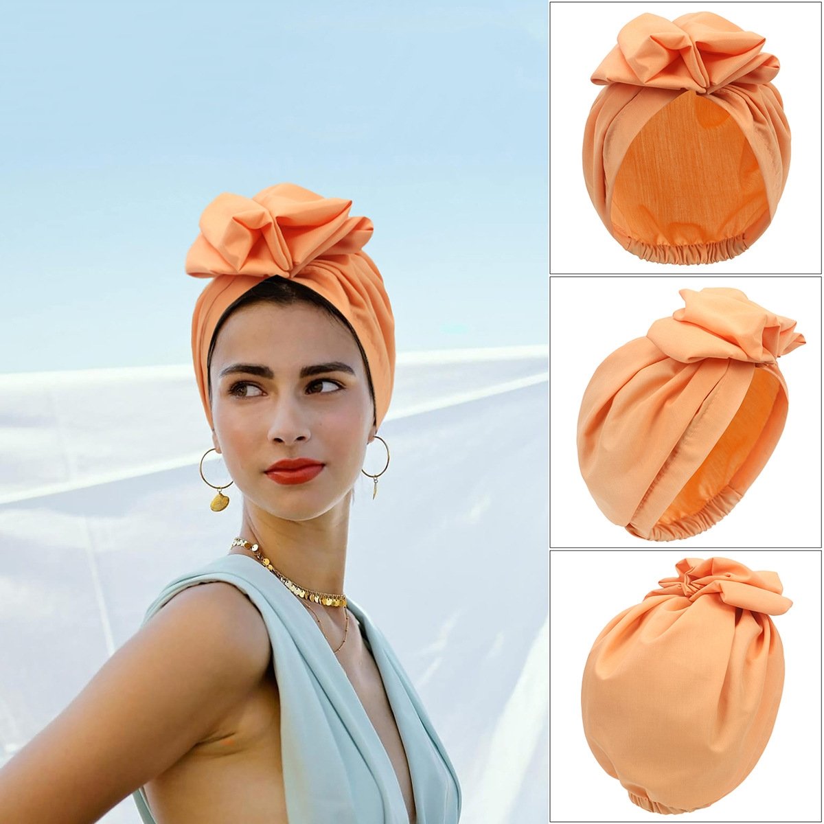 Fashion caps, French retrospect, female retrospect turban, cross-border bouquet caps