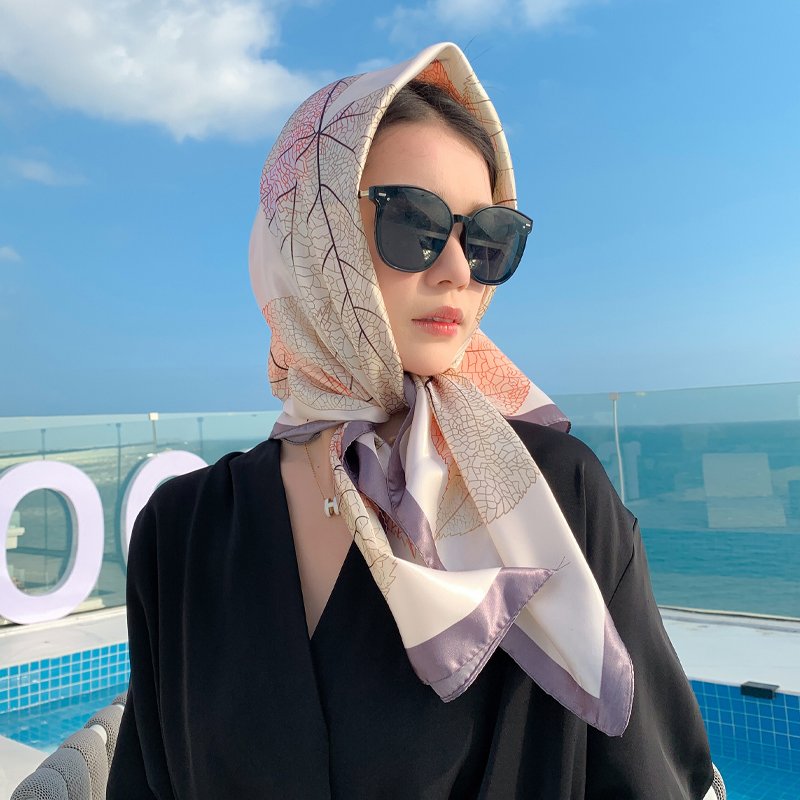 the little scarve lady with a 2024 new shawl, a 90x90 shawl for her neck
