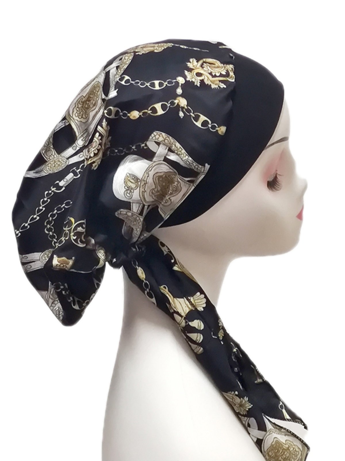"Spring and summer new turban hats, small and thin, turban cap caps, twirling caps, twirling twirl hats."