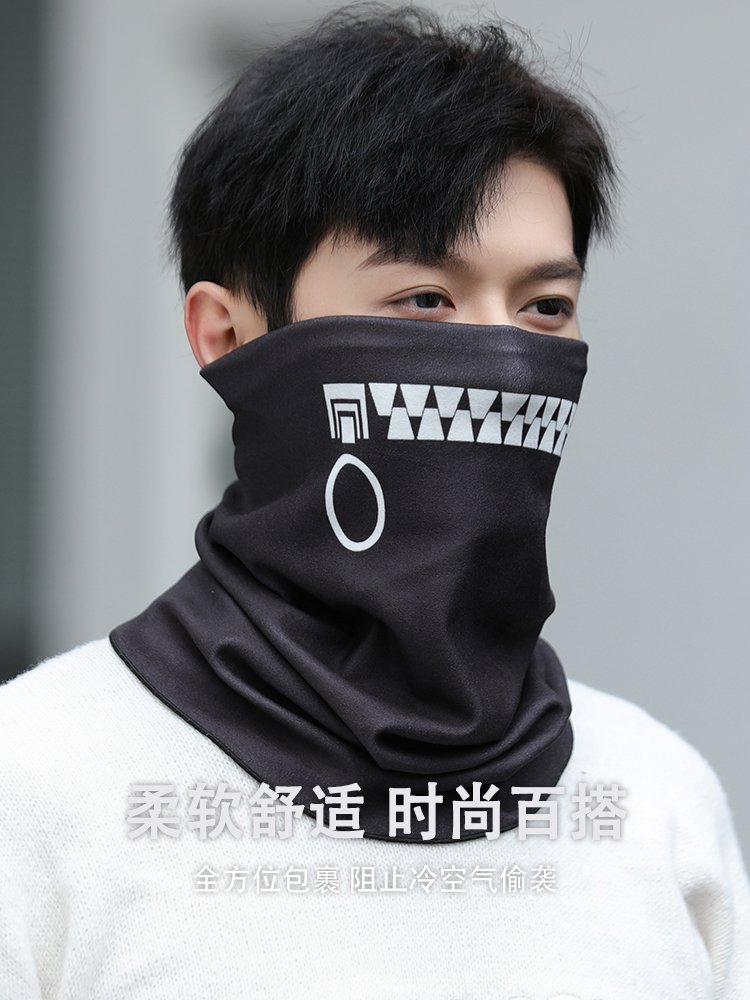The magic turban man keeps his neck warm and thick in winter