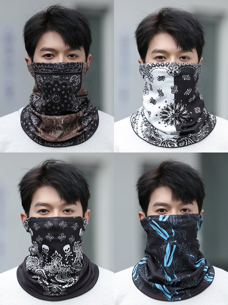 The magic turban man keeps his neck warm and thick in winter