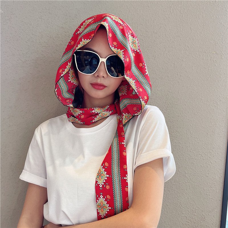 2024 Spring/Summer Red Mask Mask, sunscreen, neck-protected silk towels, sunscreen hoods