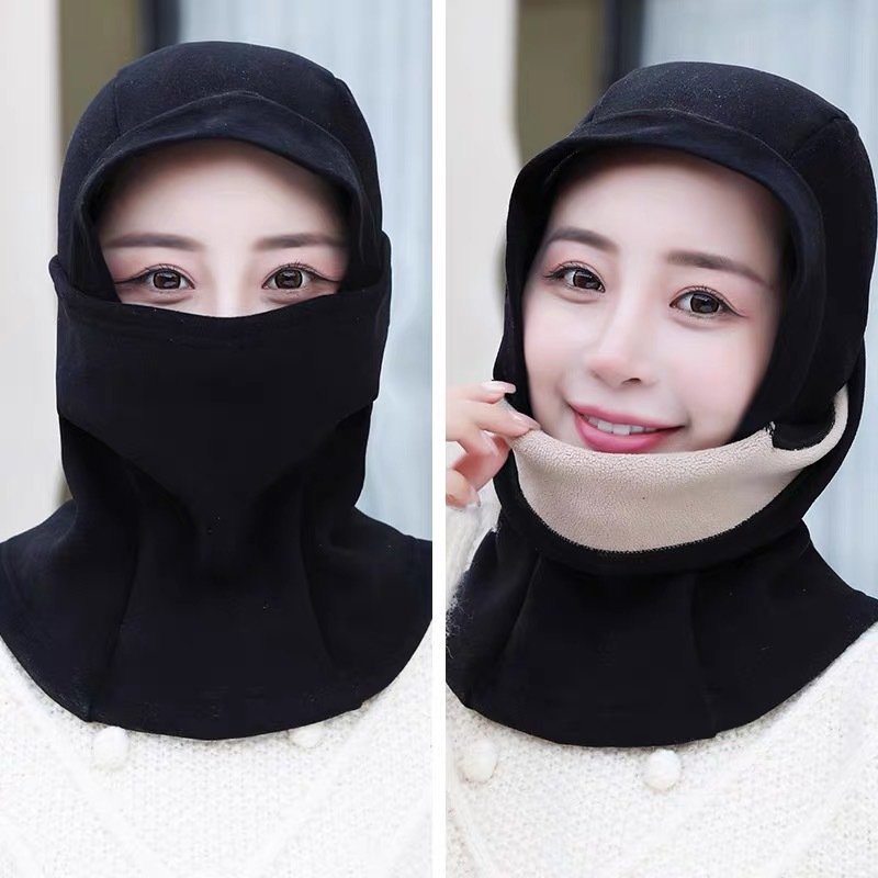 Ride-to-heat hat and wind-proof hoods for neck-protected electric caps in autumn winter helmets