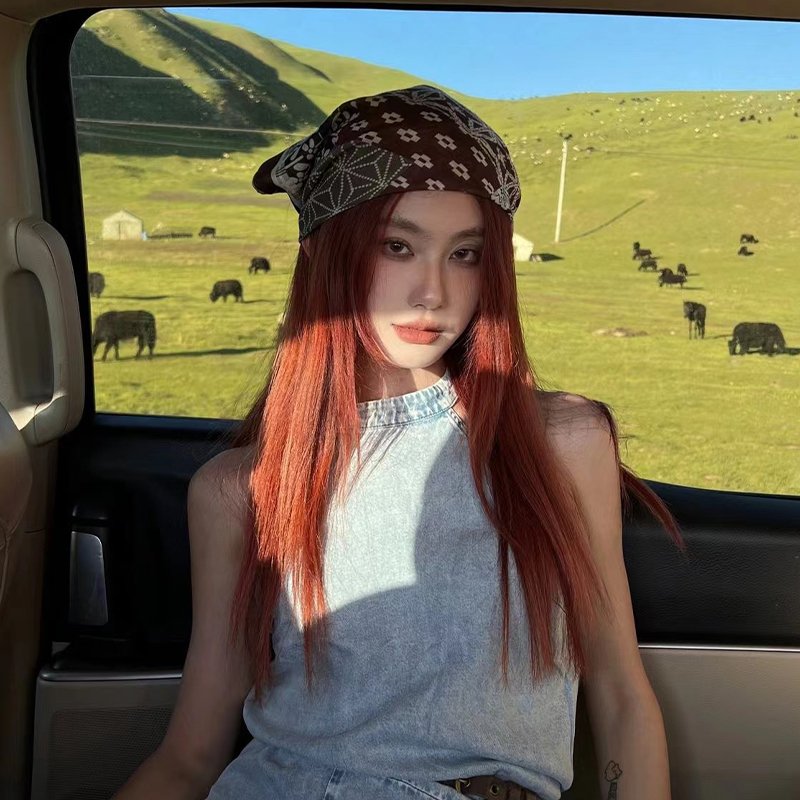 summer korean national cashew turban y2k hot chicks with turban turbans and turbans are out on their way to the top