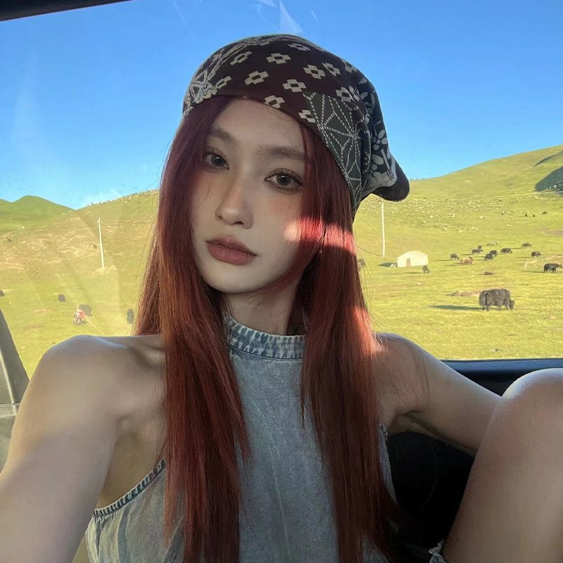 summer korean national cashew turban y2k hot chicks with turban turbans and turbans are out on their way to the top