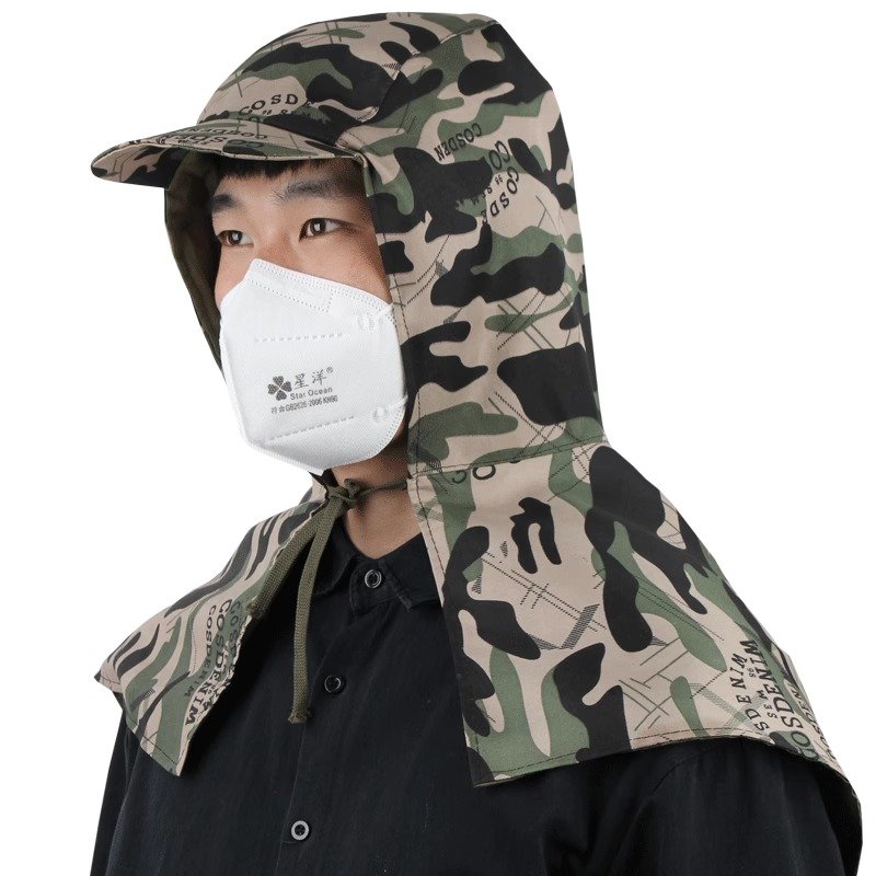 Dust-cap-caps, male and female cowboy rags for dust and dust removal with a garb and a cape