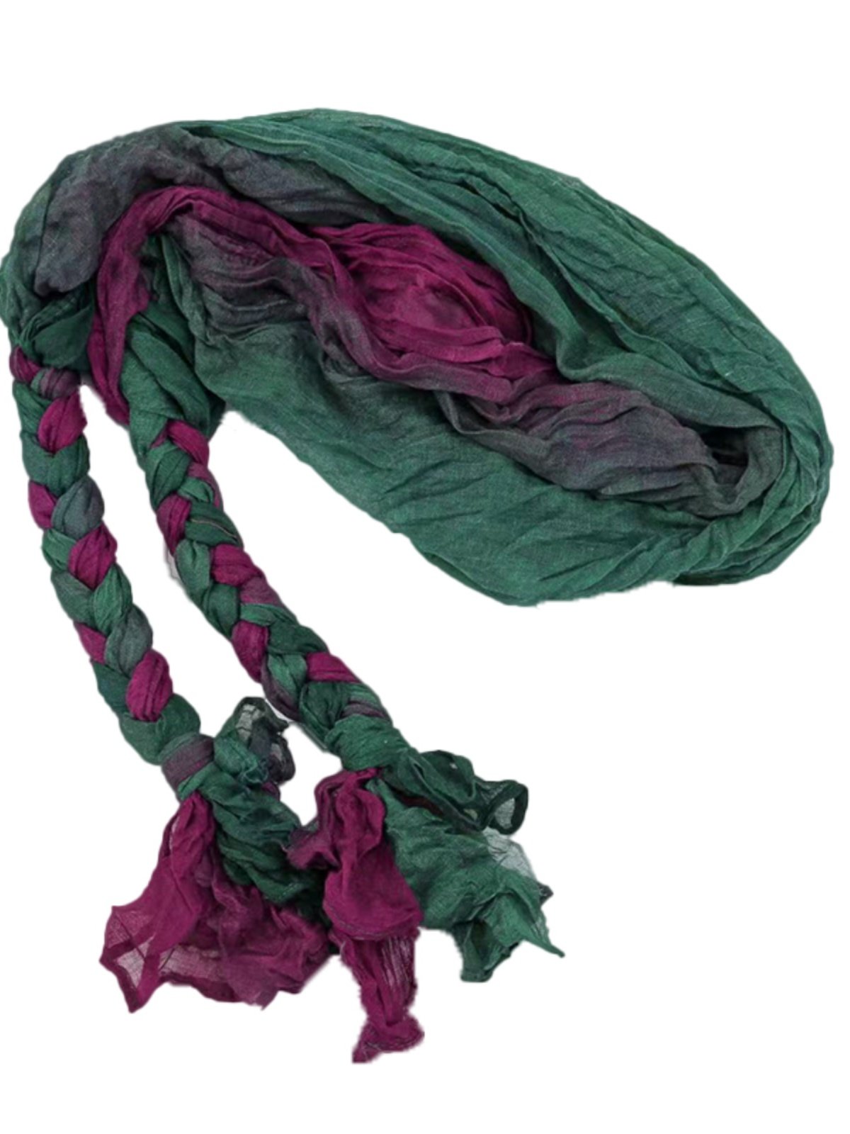 A girl with a turban on her wrinkles and a new twirl with a twirl on her neck and a twirl