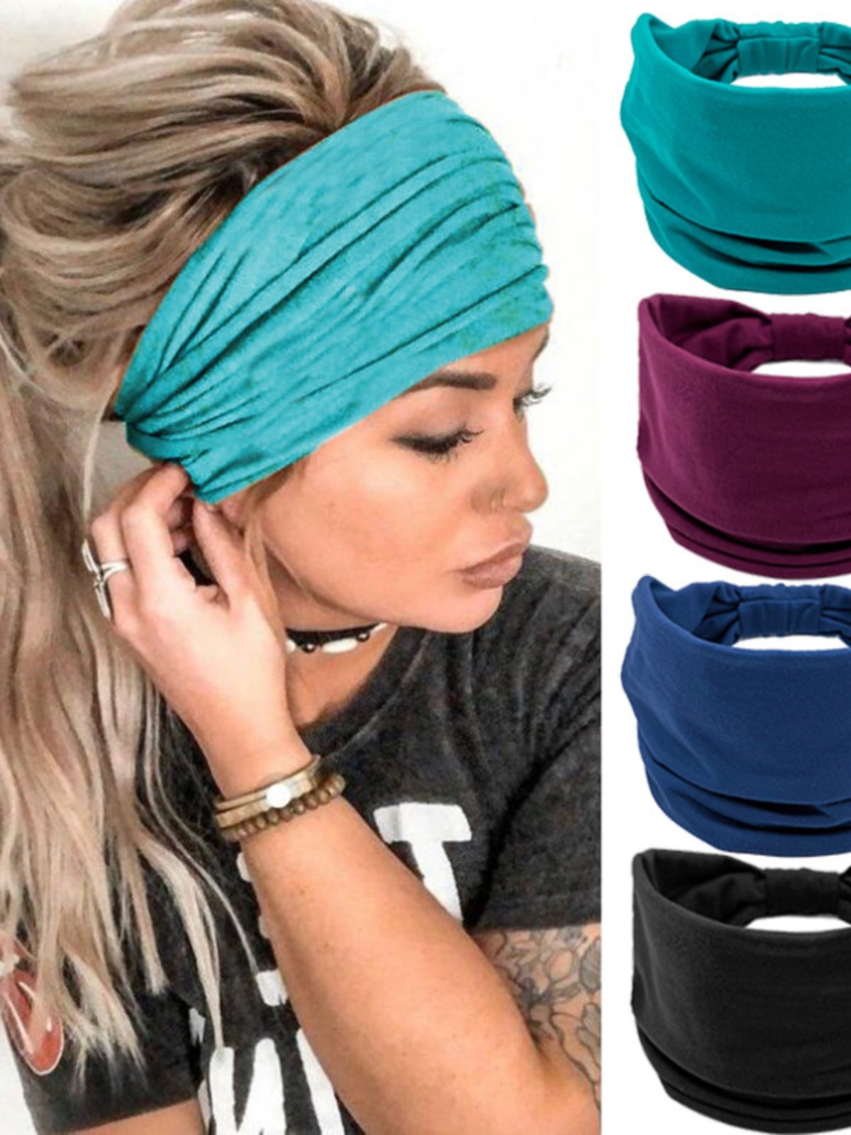 Super wide-blank turban-covered yogurt plaque, and a sweat-sucking outdoor exercise