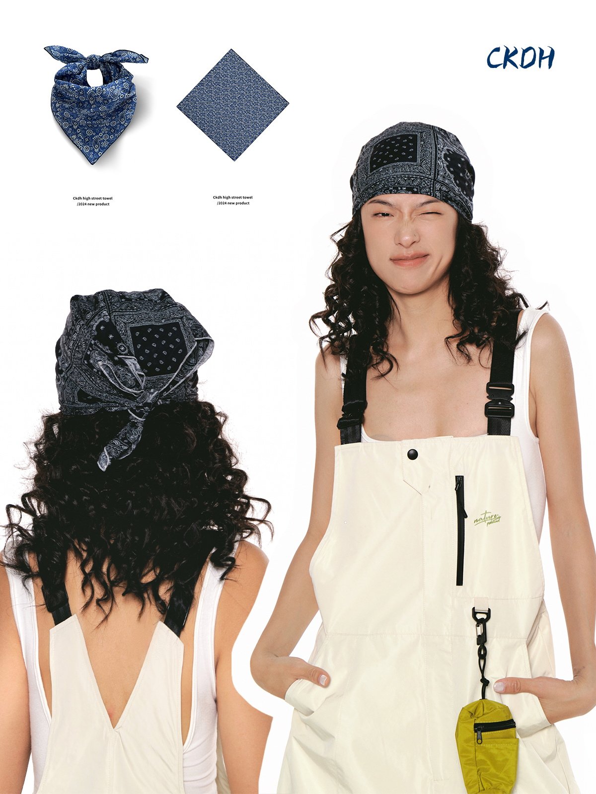 THE CKDH DAY IS THE OLD TURBAN GIRL HIP-HOP STREET TURBAN WITH A HUNDRED U.M. SCARF MALE HAT