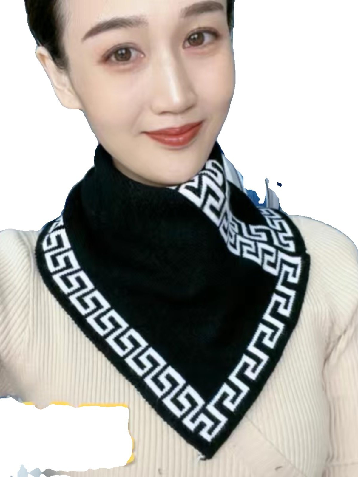 Autumn and winter knitted neck and neck-snatching, conveniently covered with lazy scarfs