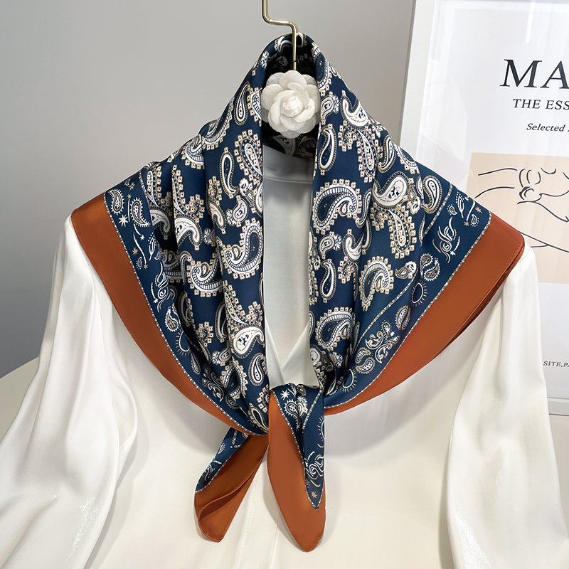 the cashew bouquet with a turban with a shirt, professional decorated neck scarf 70 x 70
