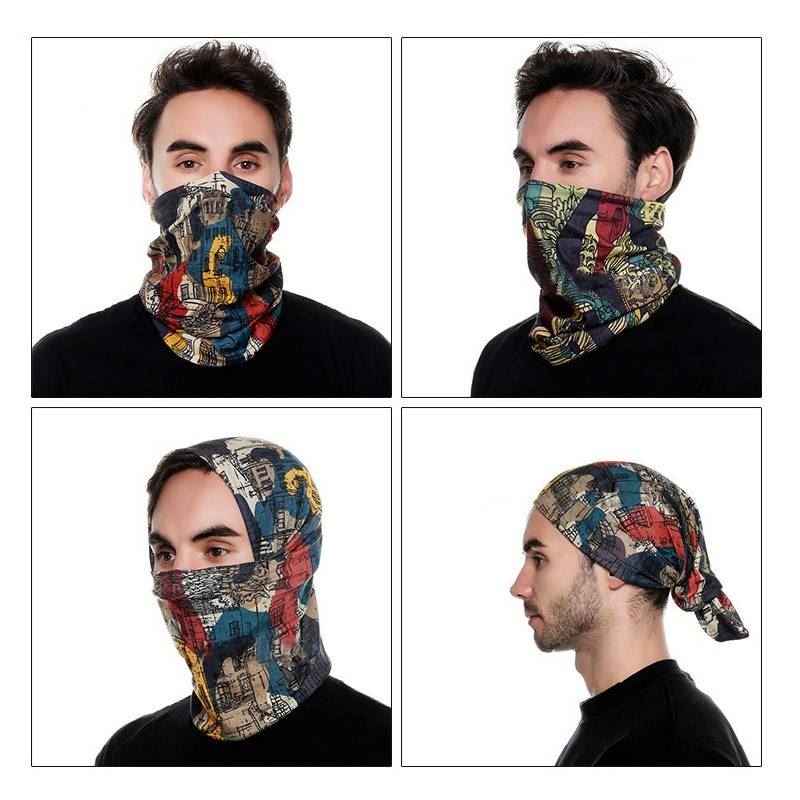 The man with the towel, the man with the sunscreen, the man with the ice cream, the multi-purpose turban, rides all over his face to catch a fish