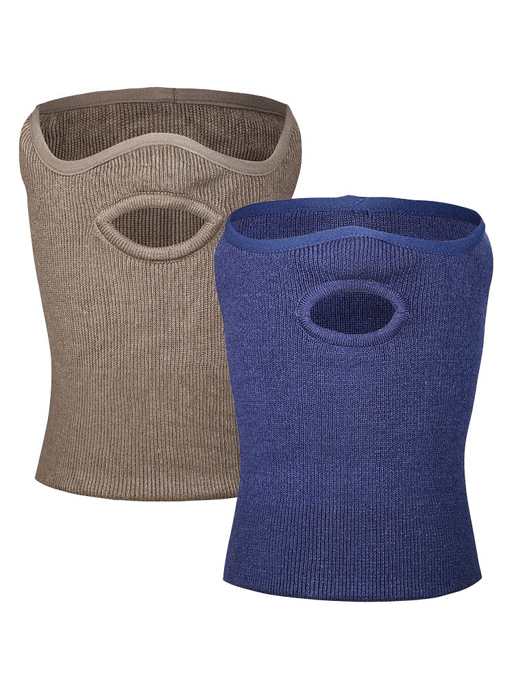 Cold-faced hooded neck-covered men's winter velvet-heat-freeze hats riding a mask