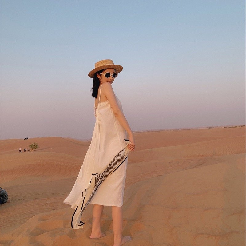 Korean desert tourniquet scarf with small stripes and turban-proof turban hairdresser It's a big deal