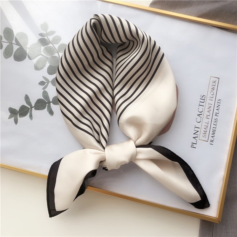 Korean desert tourniquet scarf with small stripes and turban-proof turban hairdresser It's a big deal