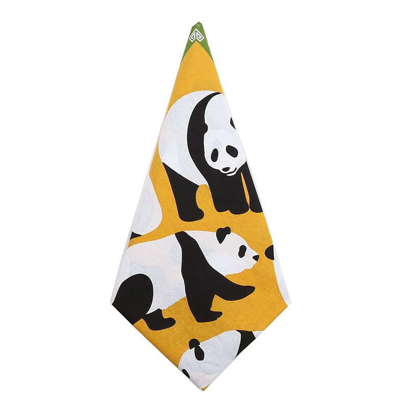 the turban of the national panda panda turban is so cute, it's like the hip-hop tampons