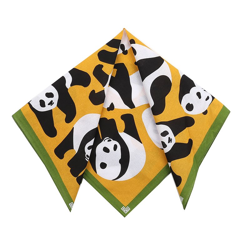 the turban of the national panda panda turban is so cute, it's like the hip-hop tampons