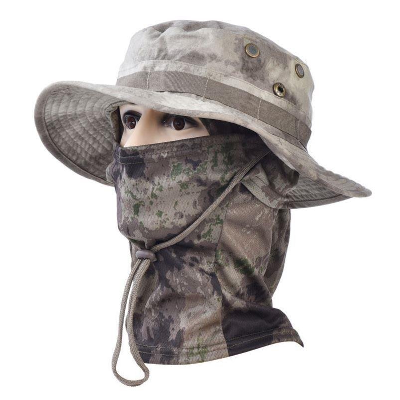 I've been training a fisherman's hat turban outside the roundside of the cap in the front of the cap