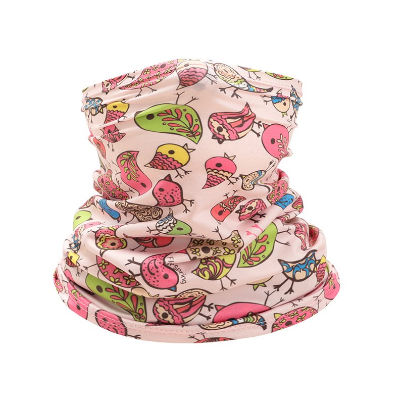 Summer children riding magic towels and cartoons outside their headscarfs