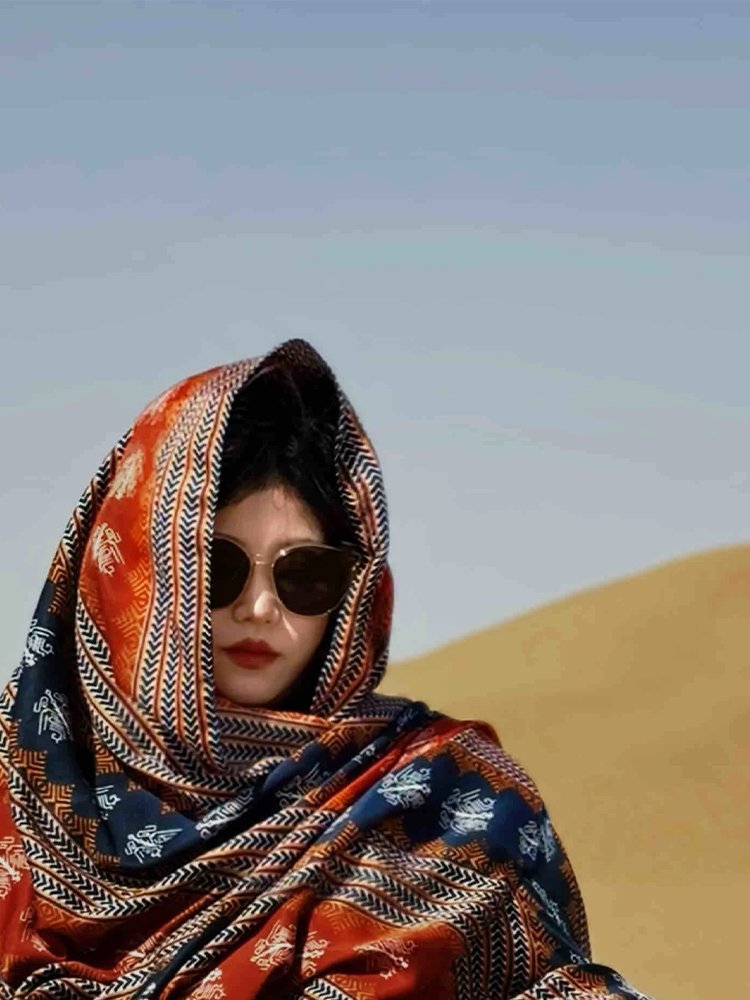 The turban turban turban girl with her summer desert tan-proof shawl