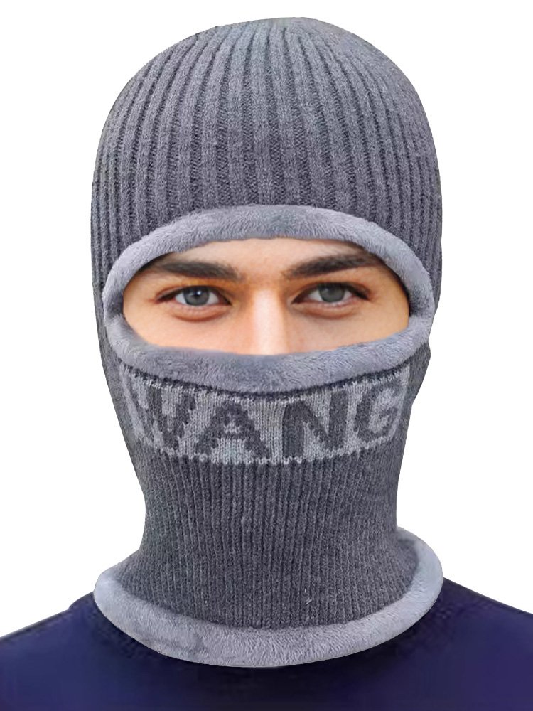 He's wearing a helmet on a wind-proof motorcycle