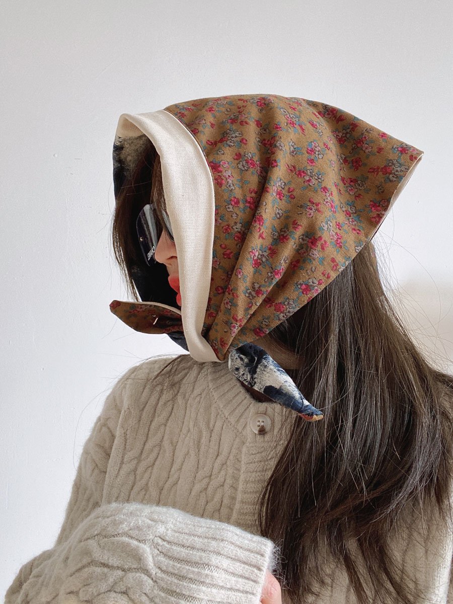 A male and female scarf with a two-sided, multi-purpose turban street turban shawl
