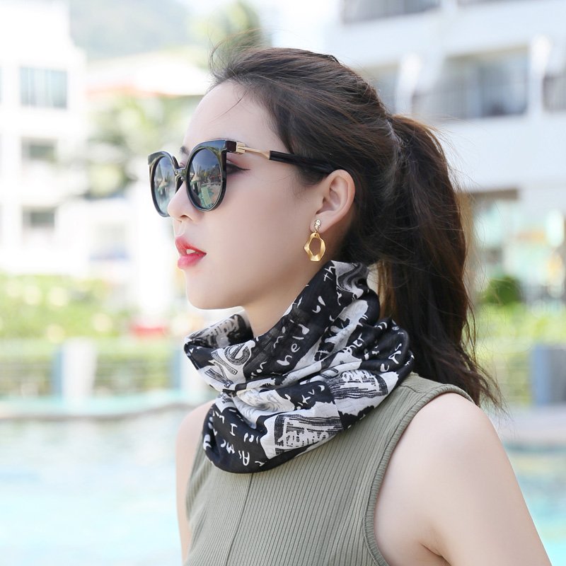Summer ice-screeching turban-proof turban hat for women running outdoors for neck vertebrae
