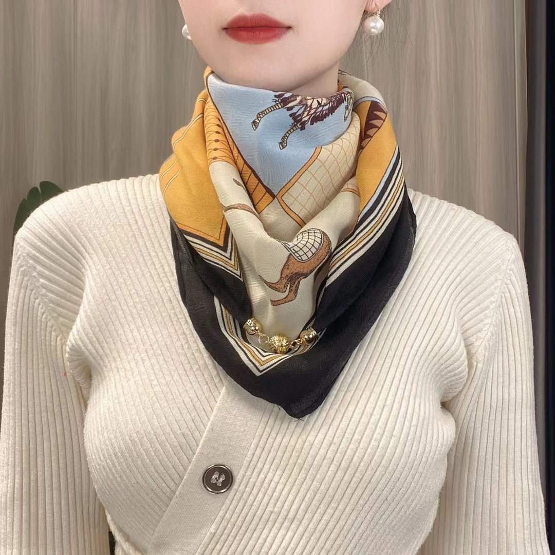 In winter, the new 65-turban magnetic suffocation swirl, the girl with the triangulation of the twirl