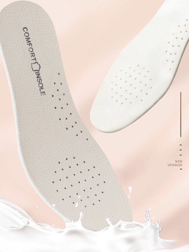 Cow-skin gel shoe pads are so soft and so thin that they don't stick their feet off the stench