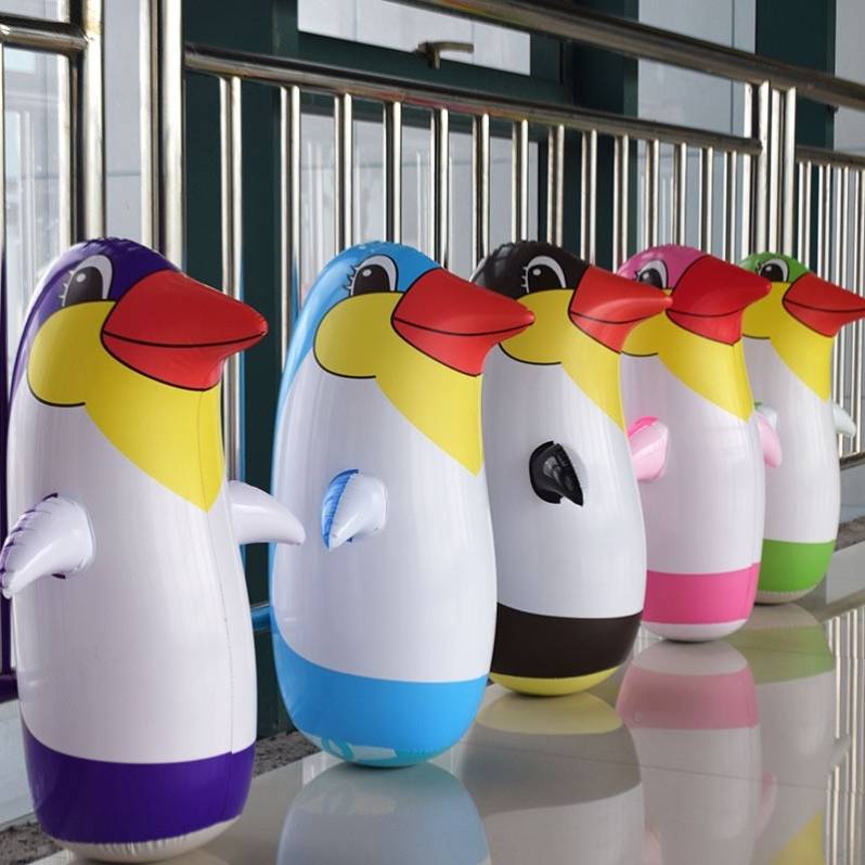 60 penguins (random colour) + gas cylinders
