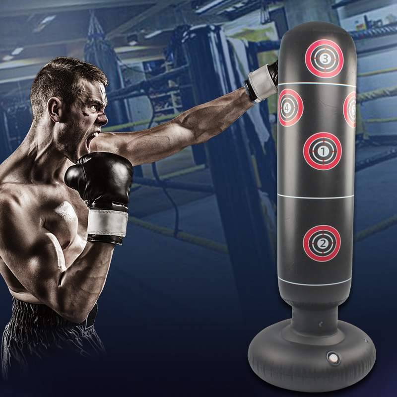 Spot supply new vertical inflatable PVC fitness boxing column inflatable sandbags to vent the tumbler sandbag