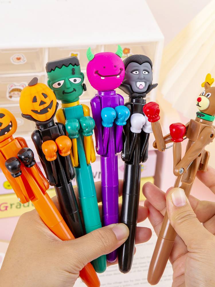 Green Code Boxing Pen Xiaoli Creative Pensing Pen Primary School Student Condition Pen cute oil pen fun decompression pen