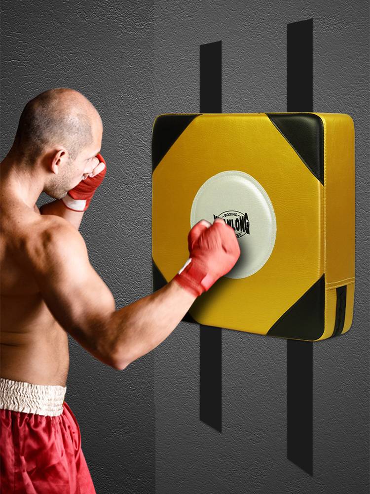 Wall target sandbag hanging wall bag house boxing target hanging children children reacting on the wall scattered boxing training equipment