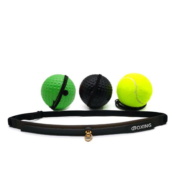 Green heavy ball + black light ball + yellow tennis ball