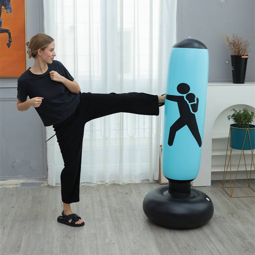 The new inflatable boxing column PVC thick children's tumbler adult fighting column venting fitness sandbags cross -border