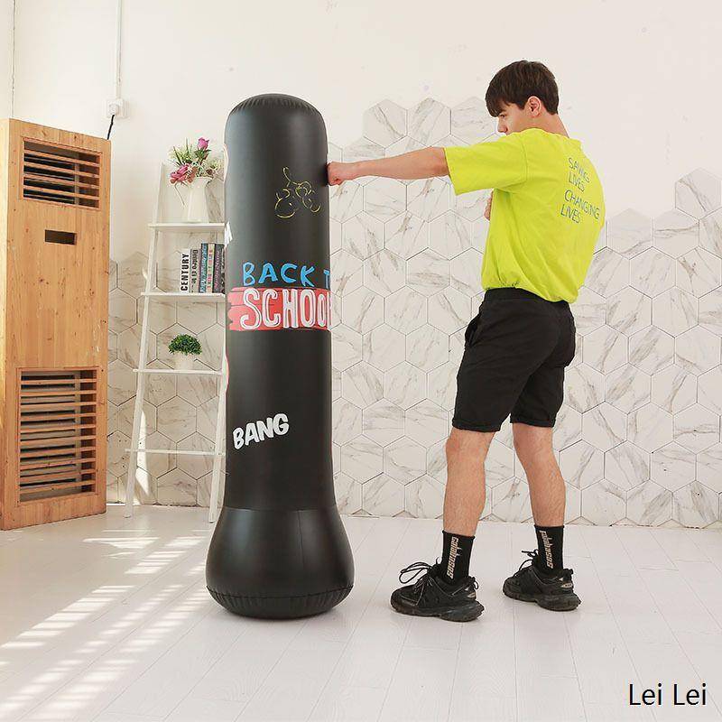 A full set of children's fitness inflatable boxing column vertical sandbags, towering adults, taekwondo equipment