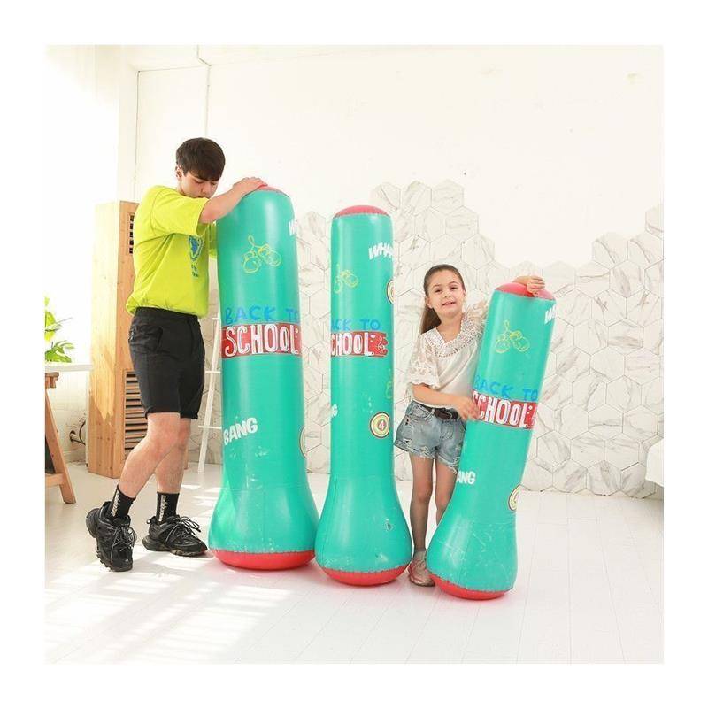 Inflatable boxing pillars boxing fell -Packing family children's adult boxing training equipment vertical decompression loose sand bag