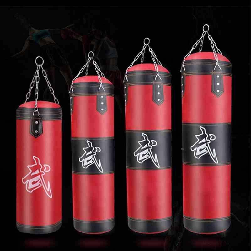 Factory hanging boxing sandbag solid hollow Sanda home training sandbag red Oxford cloth sandbags