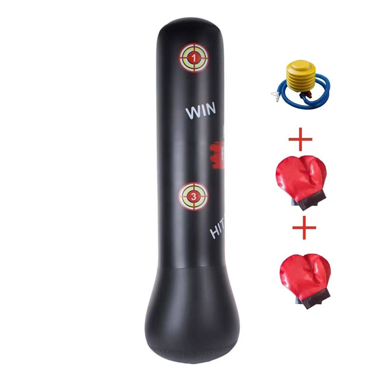 Black, 1 metre, 6 heights, pneumatic + 2 handpants