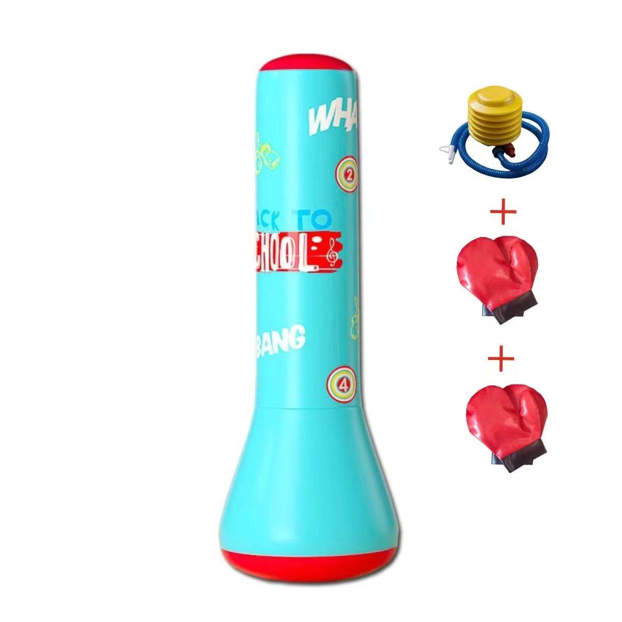 Blue 1 metre 6 tall and thick pump + 2 handplugs