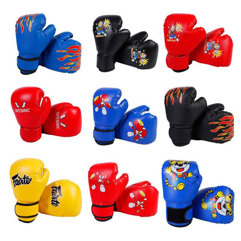 Children's boxing gloves 3-13 Children fighting training Muay Thai boy Sanda young young children fangs girl